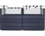 Hornbach Hochbeet klassisch GARANTIA Ergo Quadro Turbo Plus 2 L 80 inkl. Flora-Wassersparsystem 160 x 80 x 80 cm wood