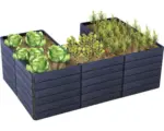 Hornbach Hochbeet klassisch GARANTIA Ergo Quadro U L 75 inkl. Flora-Wassersparsystem 240 x 160 x 75 cm wood