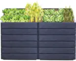 Hornbach Hochbeet klassisch GARANTIA Ergo Quadro 2 L 75 inkl. Flora-Wassersparsystem 160 x 80 x 75 cm wood