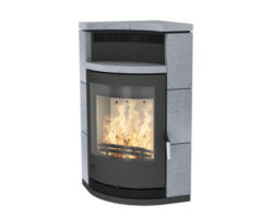 Kaminofen Fireplace Lyon Speckstein 8 kW mit Wärmefach