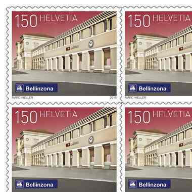 Timbres CHF 1.50 «Bellinzona», Feuille de 10 timbres