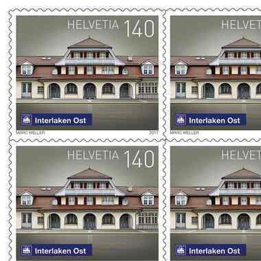 Timbres CHF 1.40 «Interlaken», Feuille de 10 timbres