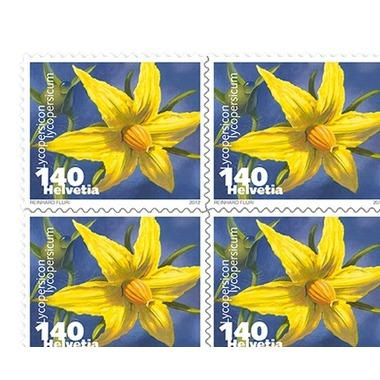 Timbres CHF 1.40 «Tomate», Feuille de 10 timbres
