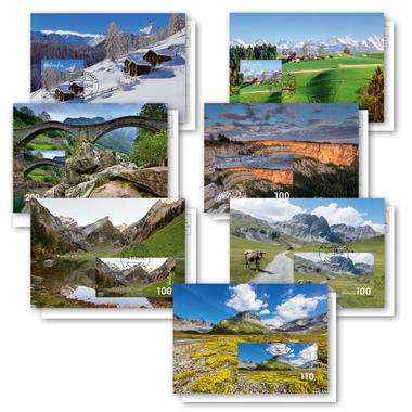 Set di cartoline maximum «Il tipico paesaggio svizzero 2013-2023»