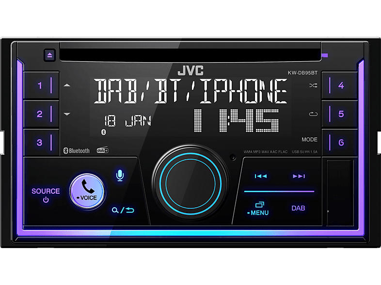JVC Autoradio KW-DB95BT Doppel-DIN CD-Receiver
