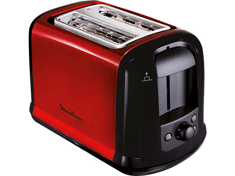 Moulinex LT 261 D Toaster (Metallic-Rot/Schwarz, 850 Watt, Schlitze: 2)