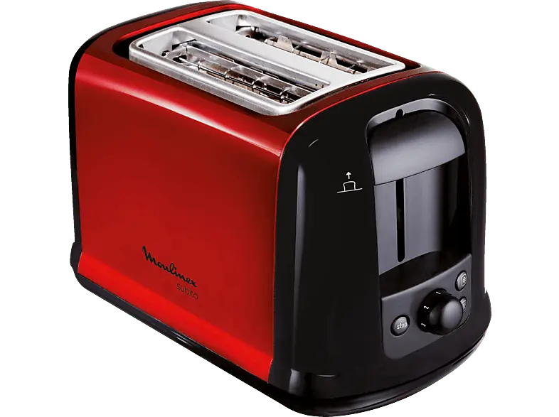 Moulinex LT 261 D Toaster (Metallic-Rot/Schwarz, 850 Watt, Schlitze: 2)