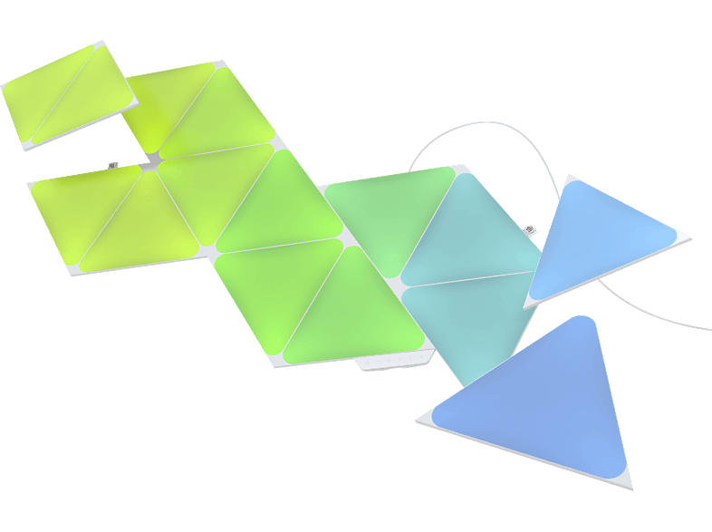 Nanoleaf Shapes Triangles Smart Lighting Panel Starter Kit, 15 Panels (NL47-6002HX-15PK); Light Panels