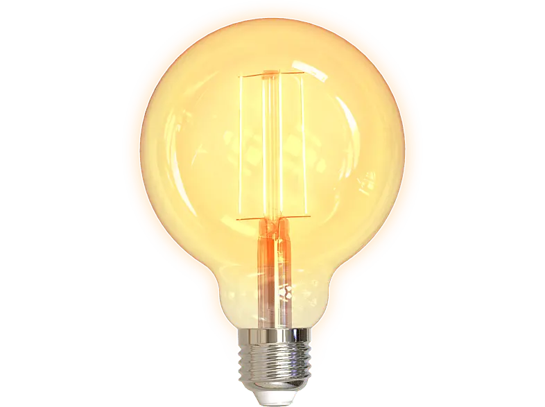 Deltaco Smarte Filamentlampe SH-LFE27G95, 5.5W, E27, dimmbar, Weiß; LED Lampe