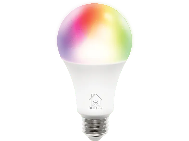 Deltaco Smarte LED-Lampe SH-LE27RGB, 9W, E27, dimmbar, RGB; LED Lampe