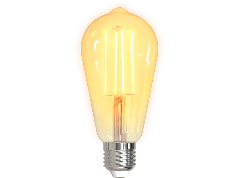 Deltaco Smarte Filamentlampe SH-LFE27ST64, 5.5W, E27, dimmbar, Wei&szlig;; LED Lampe