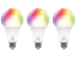 Deltaco Smarte LED-Lampe SH-LE27RGB-3P, 3 Stk., 9W, E27, dimmbar, RGB; LED Lampe