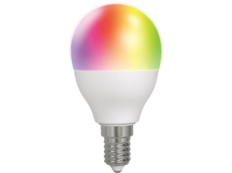 Deltaco Smarte LED-Lampe SH-LE14G45RGB, 5W, E14, dimmbar, RGB; LED Lampe