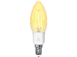 Deltaco Smarte Filamentlampe SH-LFE14C35, 4.5W, E14, dimmbar, Weiß; LED Lampe