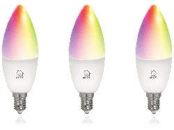 Deltaco Smarte LED-Lampe SH-LE14RGB-3P, 3 Stk., 5W, E14, dimmbar, RGB; LED Lampe