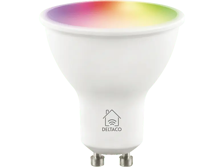 Deltaco Smarte LED-Spot SH-LGU10RGB, 5W, GU10, dimmbar, RGB; LED Spot