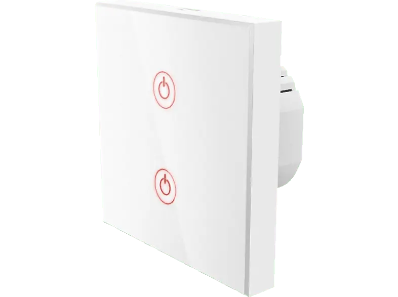 HAMA 176551 WiFi-Touch-Wandschalter, Unterputz, Weiß