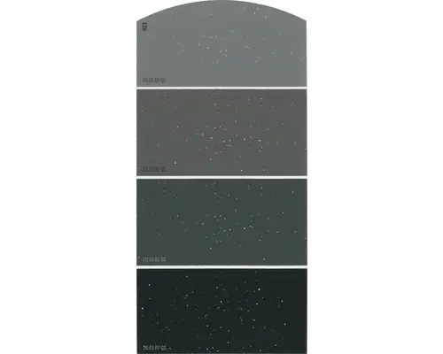 Farbmusterkarte Farbtonkarte H23 Glitzer Effekt Soft Farbwelt grau 21x10 cm