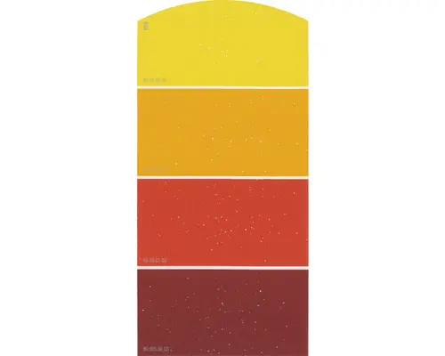 Farbmusterkarte Farbtonkarte H19 Glitzer Effekt Soft Farbwelt rot 21x10 cm