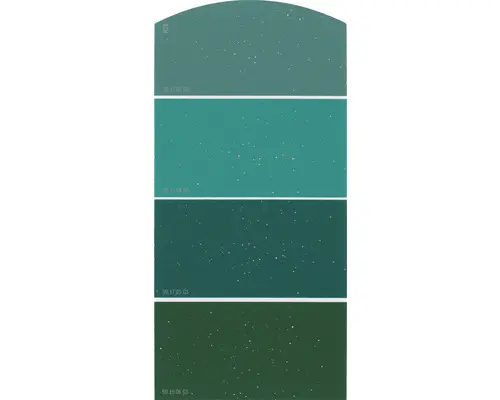 Farbmusterkarte Farbtonkarte H20 Glitzer Effekt Soft Farbwelt grün 21x10 cm