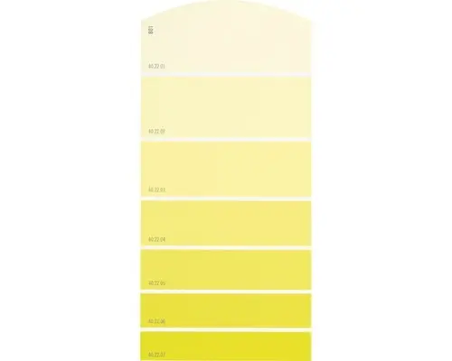 Farbmusterkarte B01 Farbwelt gelb 21x10 cm