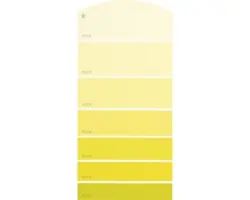 Farbmusterkarte B02 Farbwelt gelb 21x10 cm