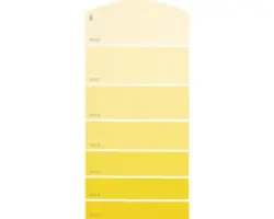 Farbmusterkarte B05 Farbwelt gelb 21x10 cm