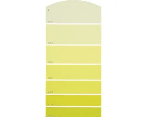 Farbmusterkarte B07 Farbwelt gelb 21x10 cm
