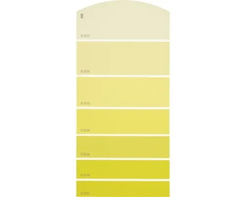Farbmusterkarte B08 Farbwelt gelb 21x10 cm