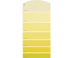 Farbmusterkarte B09 Farbwelt gelb 21x10 cm