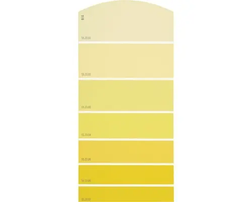Farbmusterkarte B10 Farbwelt gelb 21x10 cm
