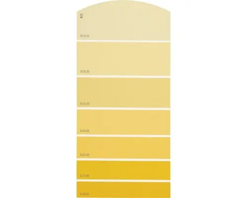 Farbmusterkarte B12 Farbwelt gelb 21x10 cm