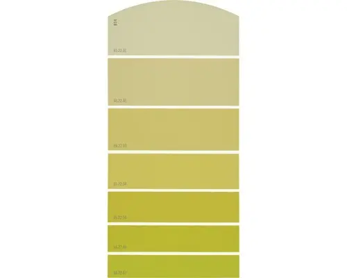 Farbmusterkarte B14 Farbwelt gelb 21x10 cm