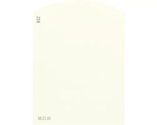 Farbmusterkarte B32 Off-White Farbwelt gelb 9,5x7 cm