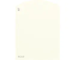 Farbmusterkarte B37 Off-White Farbwelt gelb 9,5x7 cm