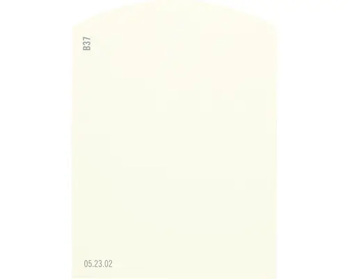 Farbmusterkarte B37 Off-White Farbwelt gelb 9,5x7 cm