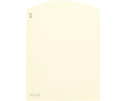 Farbmusterkarte B42 Off-White Farbwelt gelb 9,5x7 cm