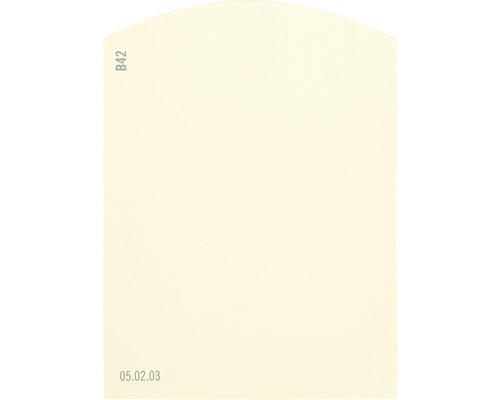 Farbmusterkarte B42 Off-White Farbwelt gelb 9,5x7 cm