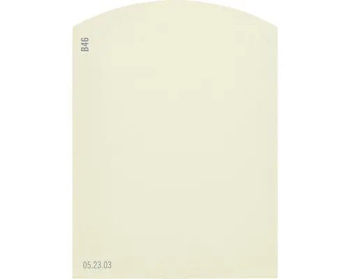 Farbmusterkarte B46 Off-White Farbwelt gelb 9,5x7 cm