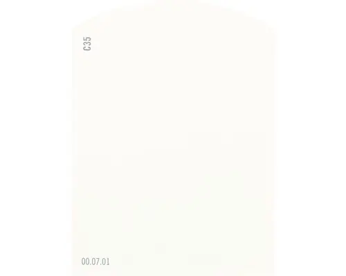 Farbmusterkarte C35 Off-White Farbwelt orange 9,5x7 cm