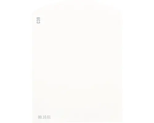 Farbmusterkarte C39 Off-White Farbwelt orange 9,5x7 cm