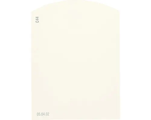 Farbmusterkarte C44 Off-White Farbwelt orange 9,5x7 cm