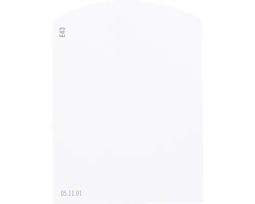Farbmusterkarte E43 Off-White Farbwelt lila 9,5x7 cm