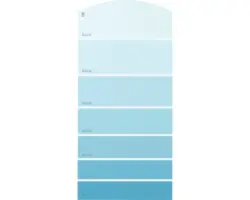 Farbmusterkarte F05 Farbwelt blau 21x10 cm