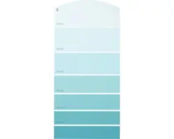 Farbmusterkarte F06 Farbwelt blau 21x10 cm