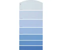 Farbmusterkarte F08 Farbwelt blau 21x10 cm