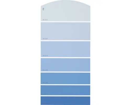 Farbmusterkarte F08 Farbwelt blau 21x10 cm