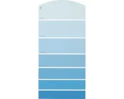Farbmusterkarte F10 Farbwelt blau 21x10 cm