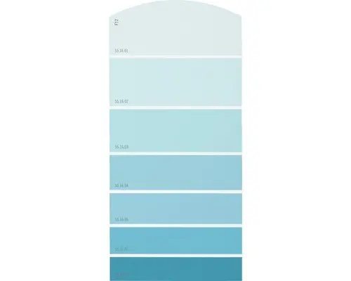 Farbmusterkarte F12 Farbwelt blau 21x10 cm