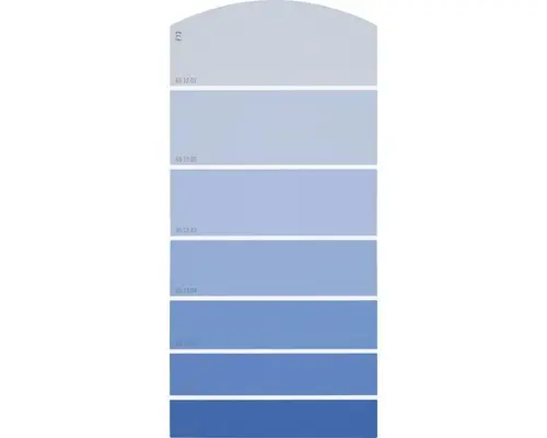 Farbmusterkarte F13 Farbwelt blau 21x10 cm